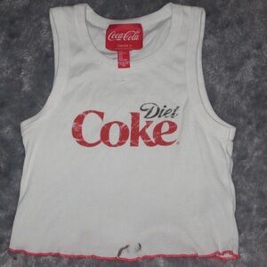 Forever 21 White and Red Diet Coke Tank Top

Has a small hole at bottom